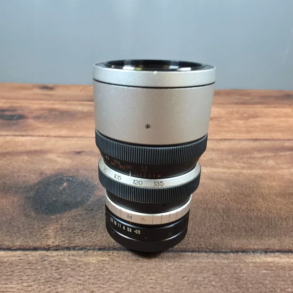 Samigon Auto Zoom Lens 60-135mm f/3.5 Silver Black Excellent Vintage Japan
